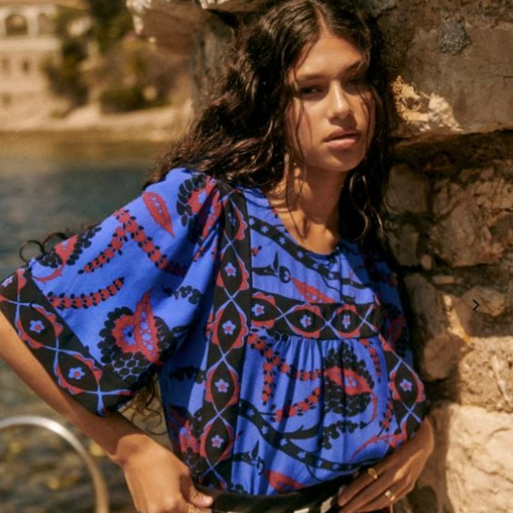 NWT SEZANE LULLA BLOUSE MEDIUM